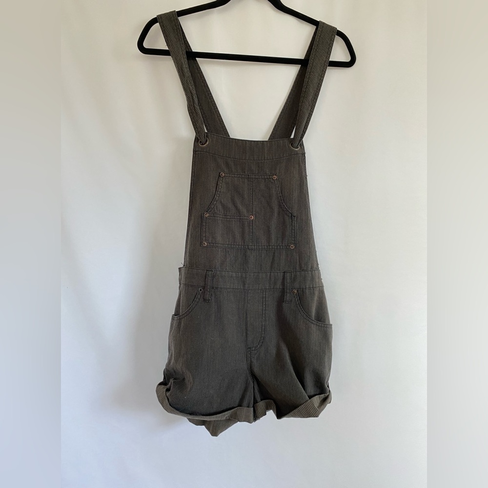 Free People Striped Overalls